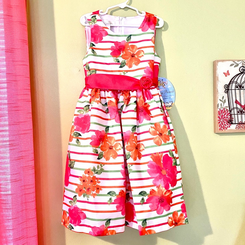 AMERICAN PRINCESS Floral Fit and Flare Party Dress